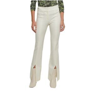 Derek Lam 10 Crosby Cream High-Rise Split Hem Flare Pants Size 0